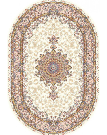 Ковер монгольский 6C1113-1 Hunnu (Вискоза - Шерсть, кремовый)