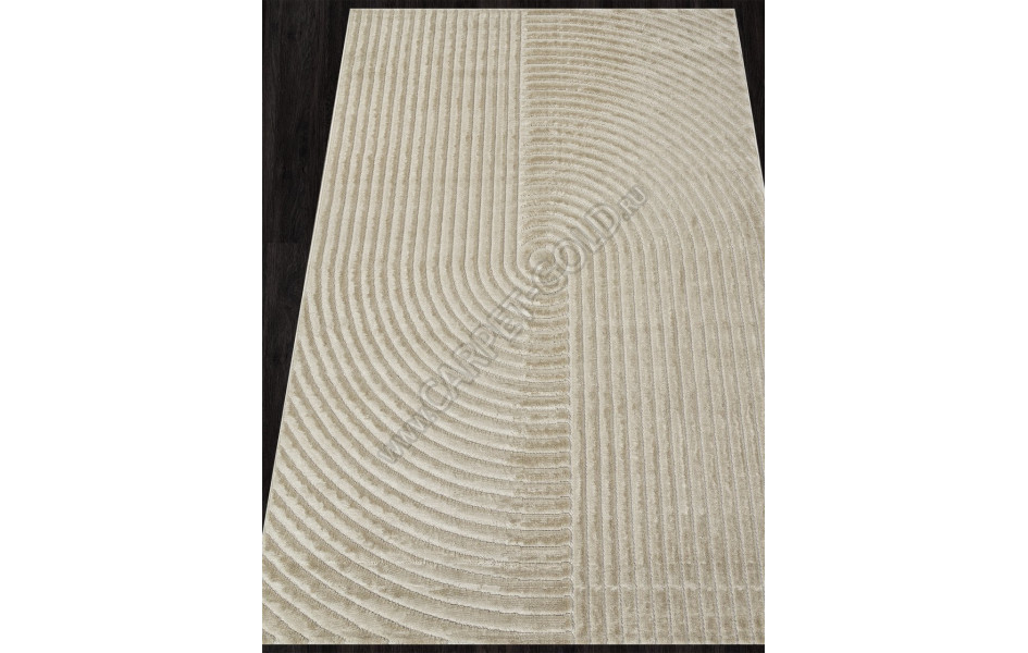 Ковер D801AP - BEIGE / BEIGE - Прямоугольник - коллекция JUNO