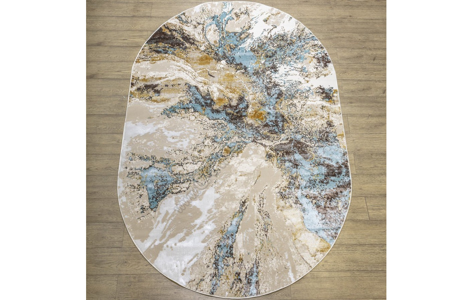 КОВРЫ ДИЗАЙН KN43A ЦВЕТ SHRINK BEIGE Rich овал