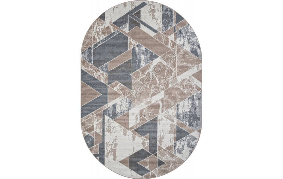 Ковер F354 - BEIGE-BLUE - Овал - коллекция SIERRA