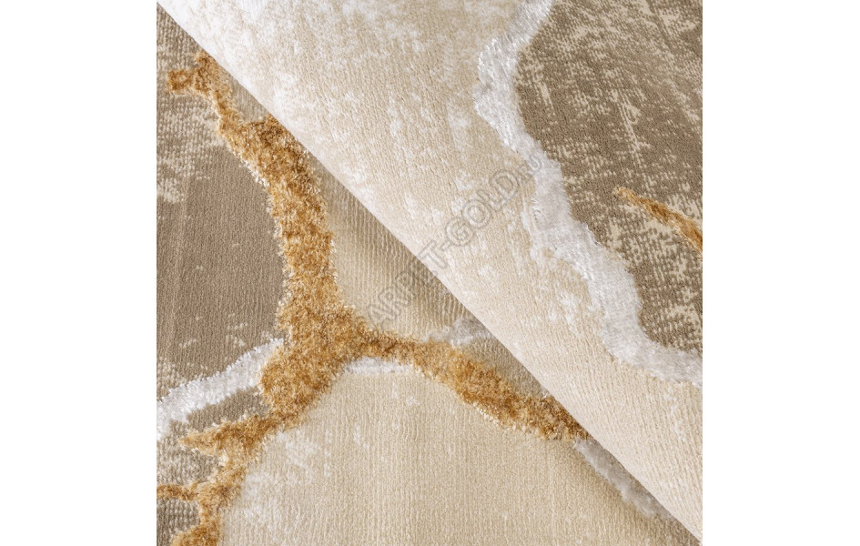 КОВРЫ ДИЗАЙН 10455A ЦВЕТ BEIGE / GOLD Nord