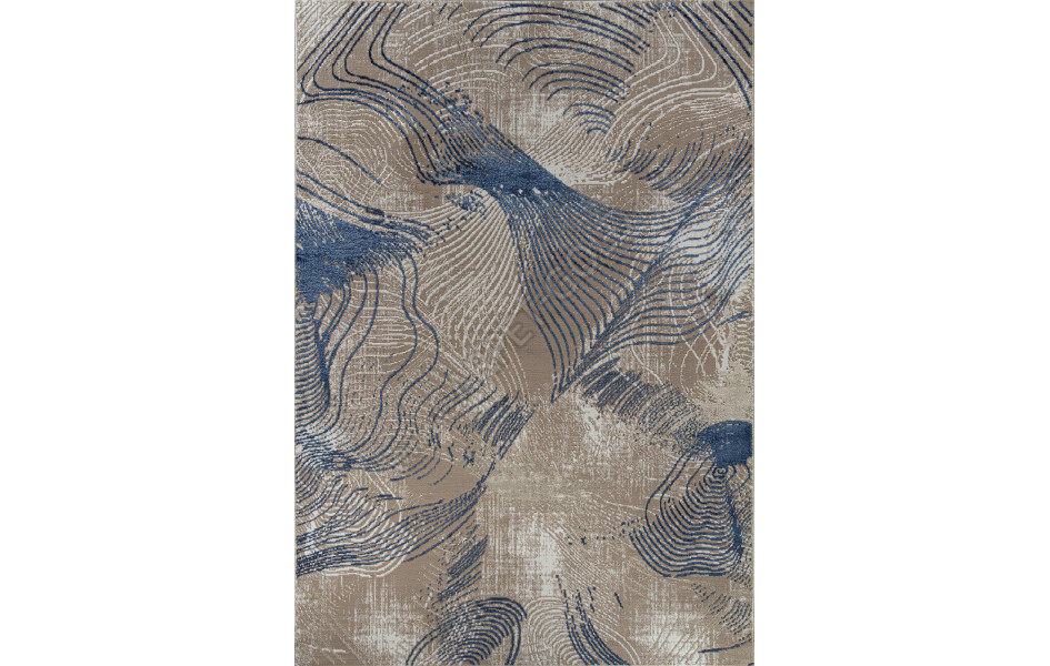 Ковер LT1156 - 735 BEIGE / NAVY - Прямоугольник - коллекция ANTEP